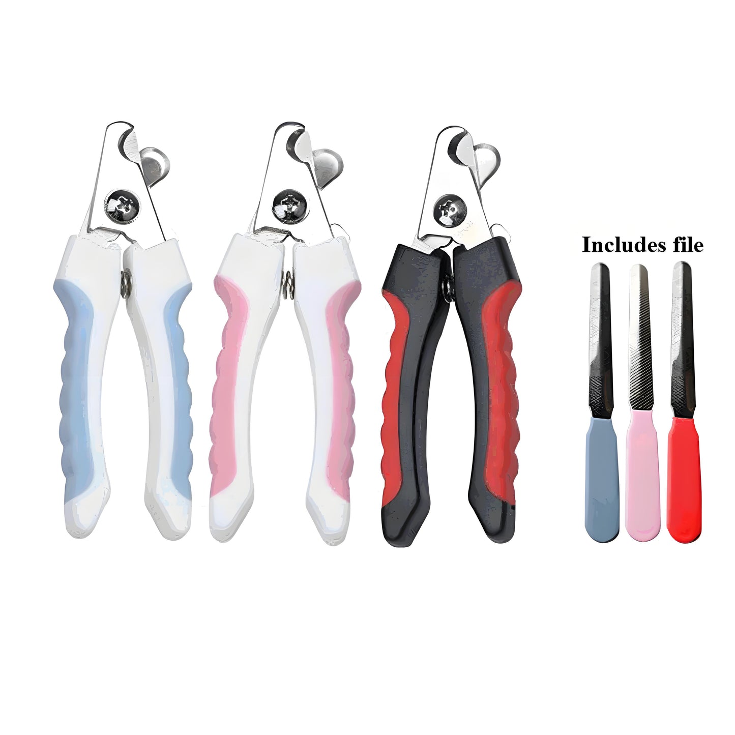 Stainless Steel Pet Nail Clippers with Safety Guard - Sharp, Non-Slip Trimmer for Dogs & Cats