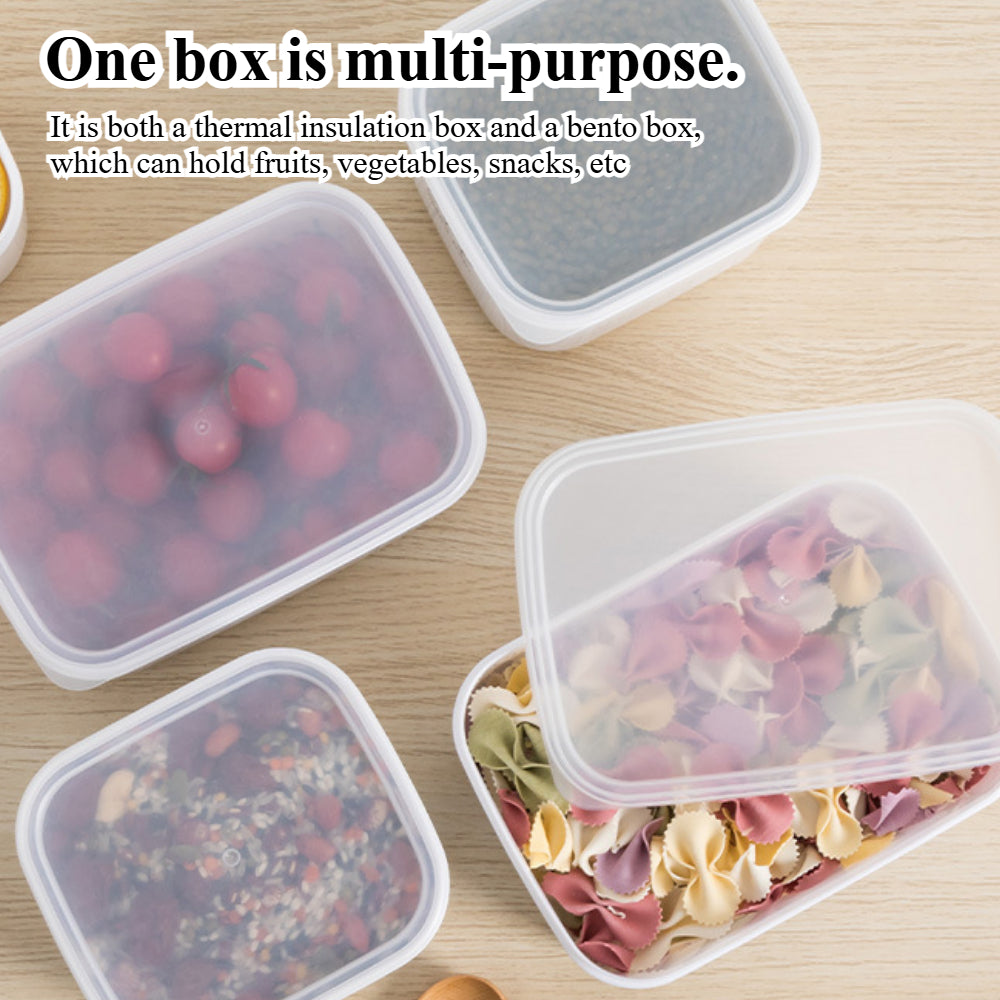 Space-Saving Fridge Containers - Interlocking Food Storage Bins with Lids (Multiple Sizes)
