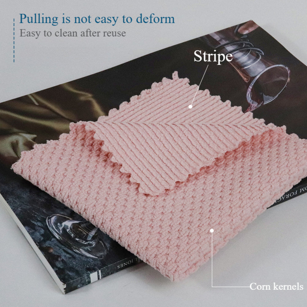 5-Pack Multi-Purpose Microfiber Cleaning Cloths – Ultra Soft, Lint & Streak-Free for Kitchen, Home, Office (5 Colors)
