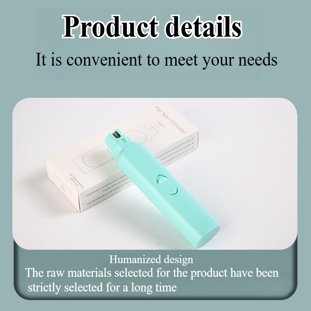 Rechargeable Pet Nail Grinder – Cordless Electric Trimmer for Dogs & Cats | Gentle Paw Care Kit