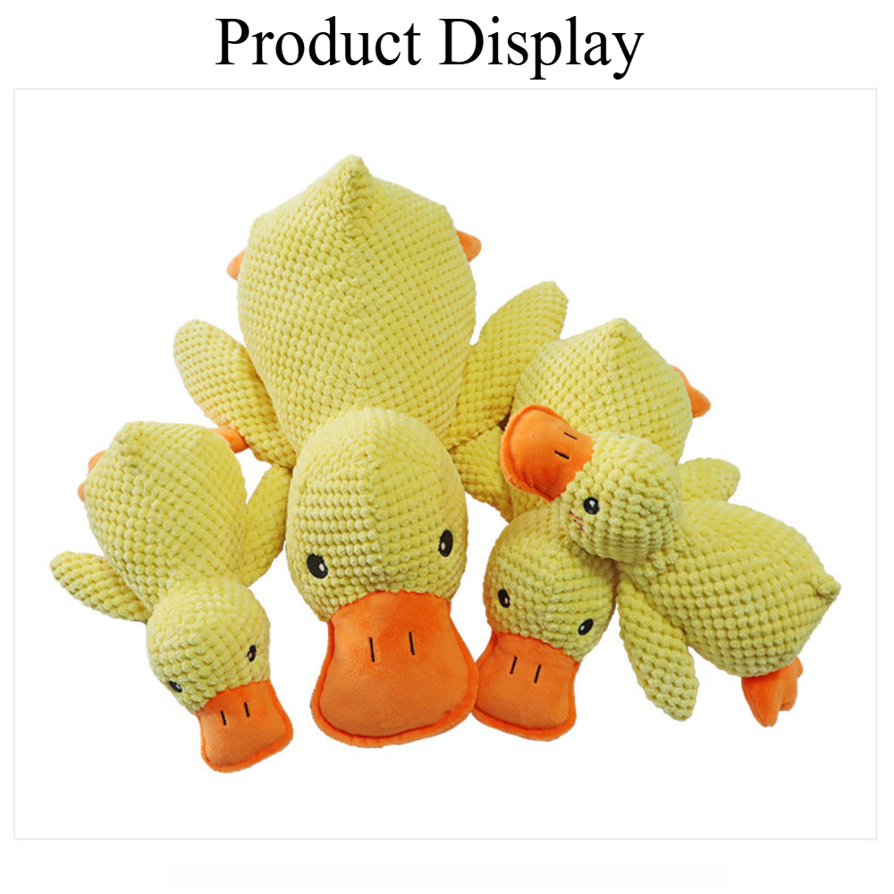 Quack-Quack Calming Duck Toy - Soft Squeaker Plush for Anxious Dogs & Aggressive Chewers
