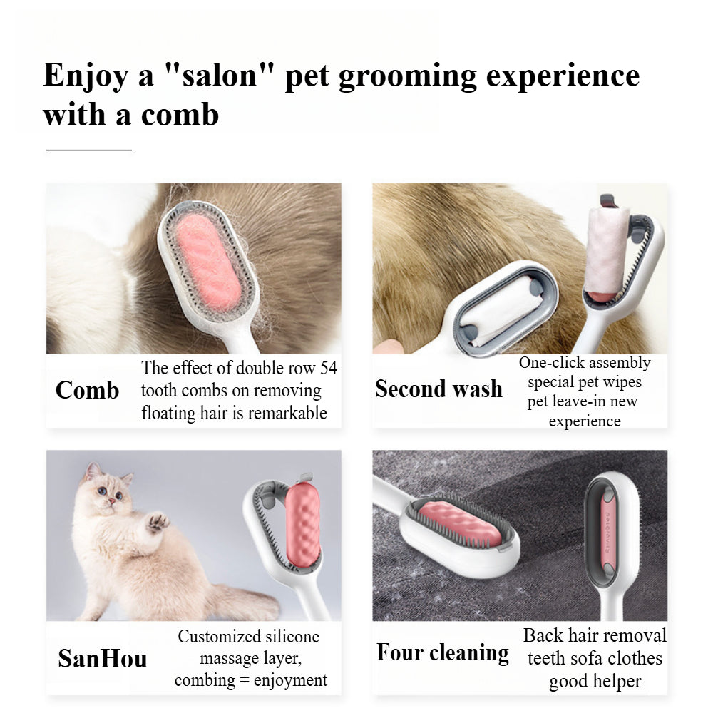 Universal Pet Dematting Comb - Safe Knot Remover for Matted Cat/Dog Hair - Ergonomic Brush for Loose Fur & Undercoat Removal
