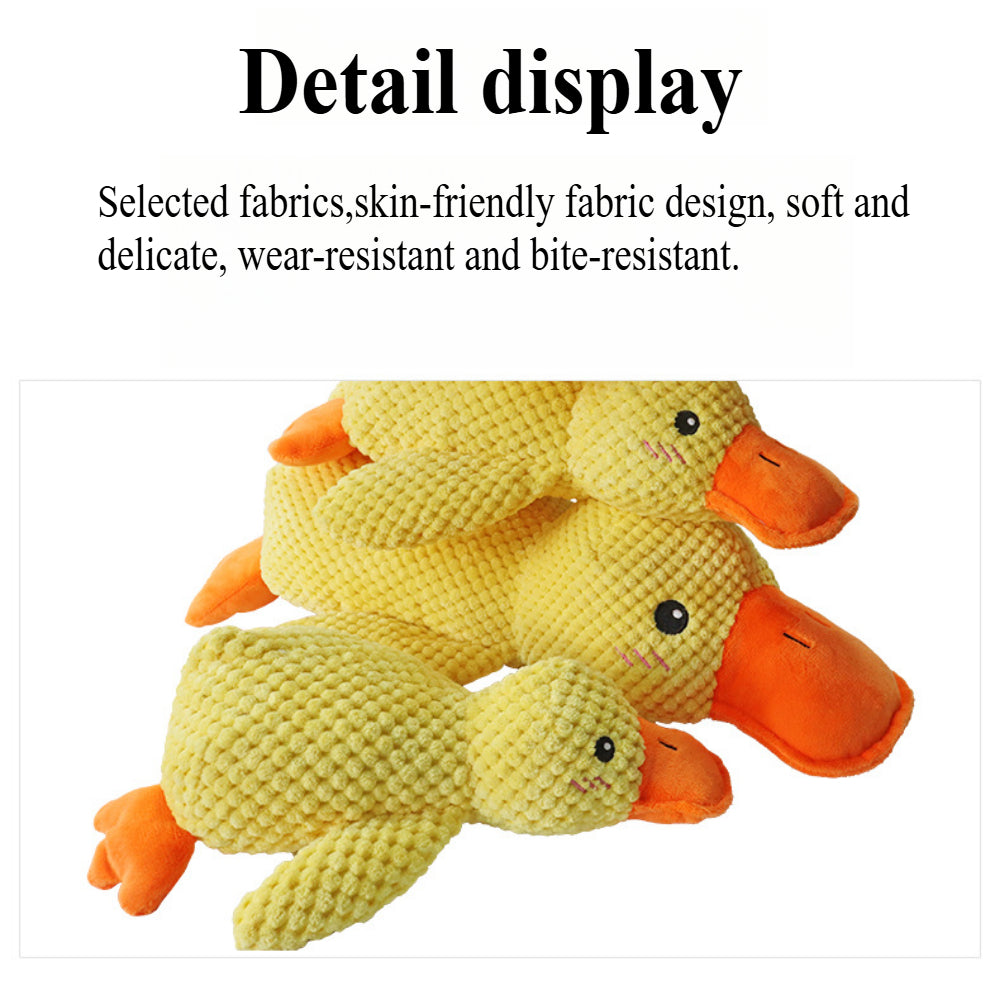 Quack-Quack Calming Duck Toy - Soft Squeaker Plush for Anxious Dogs & Aggressive Chewers