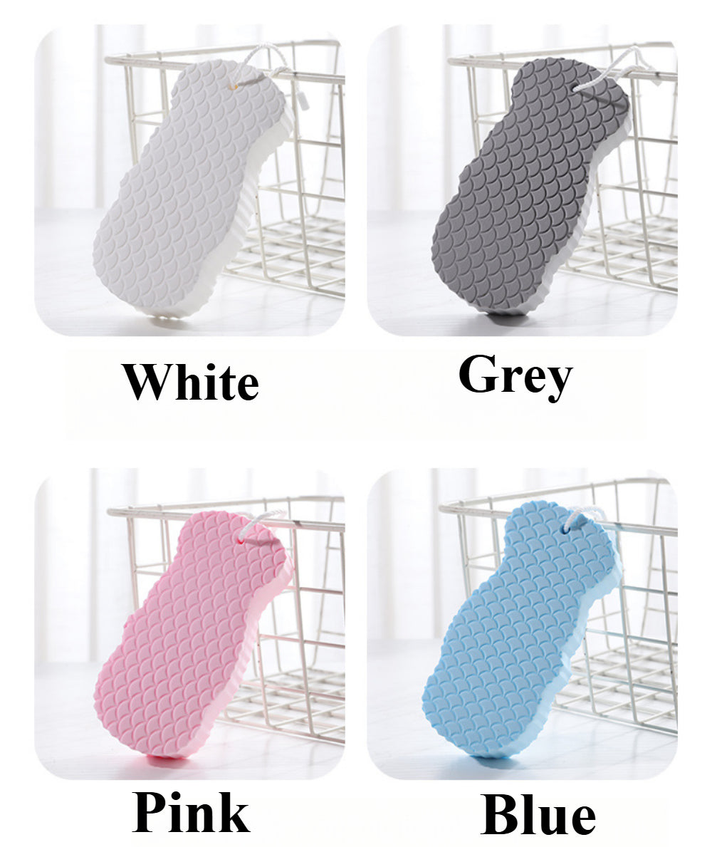4 PCS Exfoliating Bath Sponges Set - Body Scrub Sponges for Dead Skin Removal - Gentle for Adults, Baby & Pregnant Women