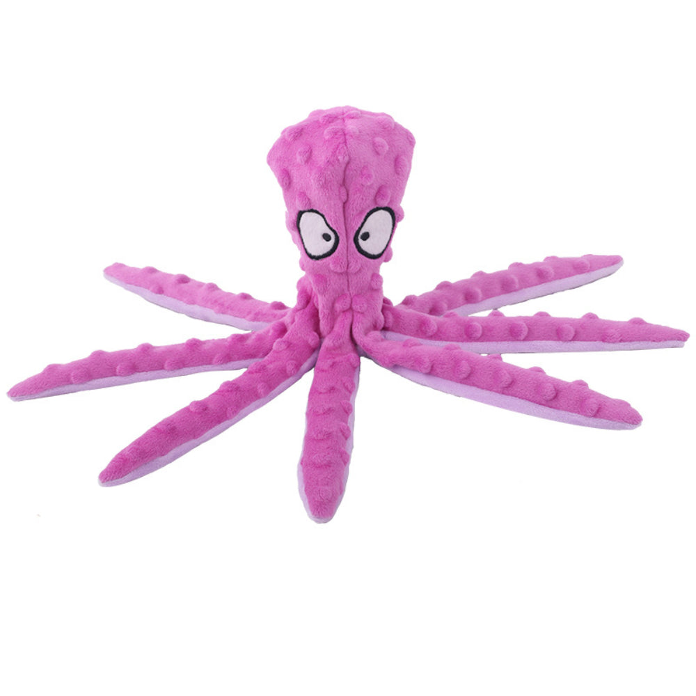 Octopus Squeaky Dog Toys 2-Pack – No-Stuffing Crinkle Chew Toys for Puppies & Dogs