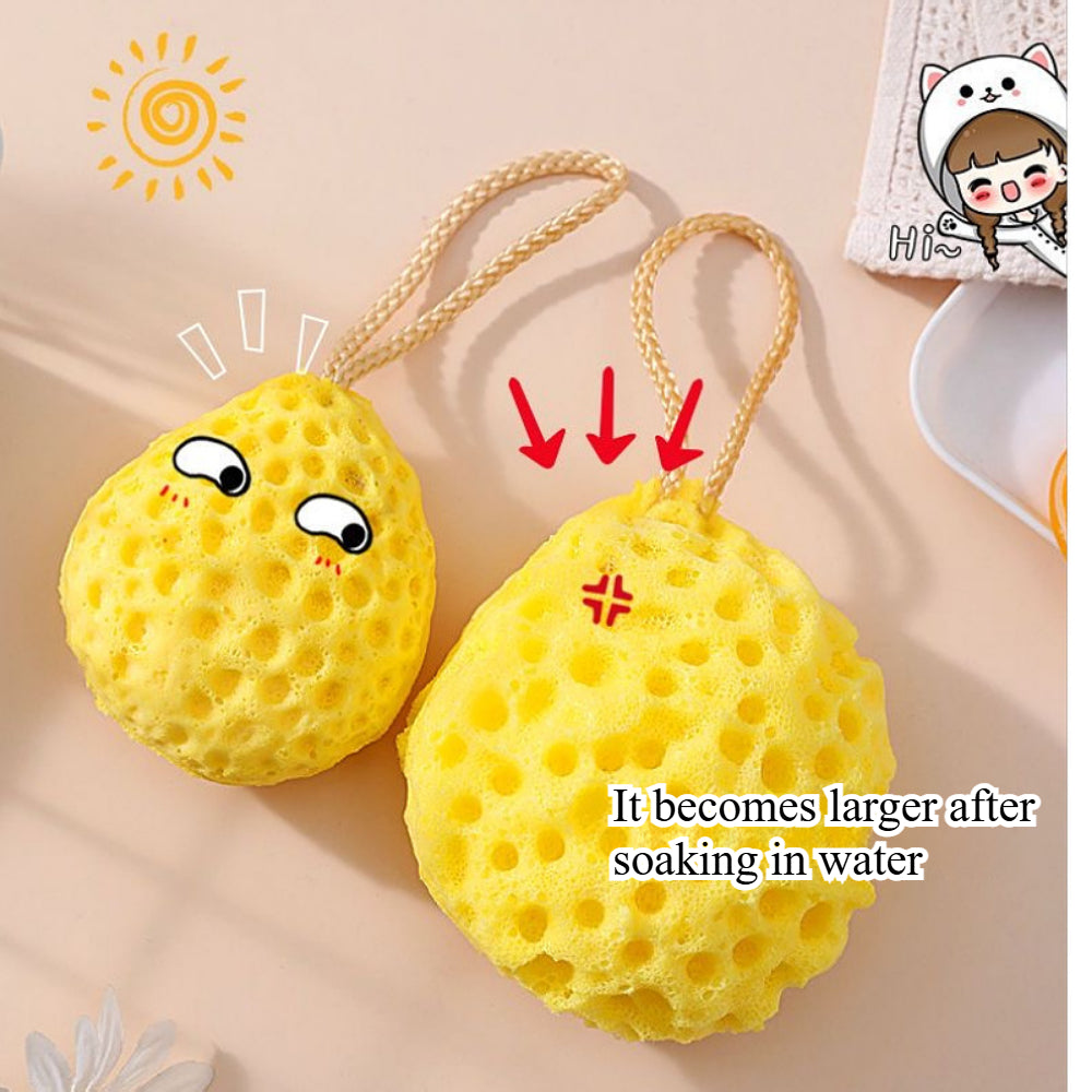 Professional Exfoliating Bath Sponge - Ultra Gentle Yet Effective Body Scrubber with Rich Foamy Lather (2 PCS)