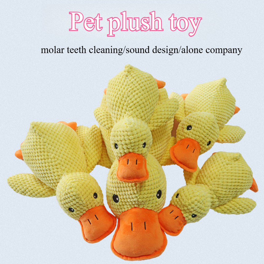 Quack-Quack Calming Duck Toy - Soft Squeaker Plush for Anxious Dogs & Aggressive Chewers