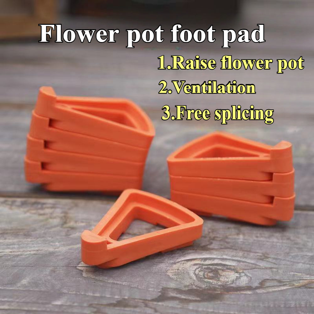 10-Pack Pot Feet Risers - Heavy Duty Planter Standoffs for Indoor/Outdoor Use - Improves Drainage & Protects Decks