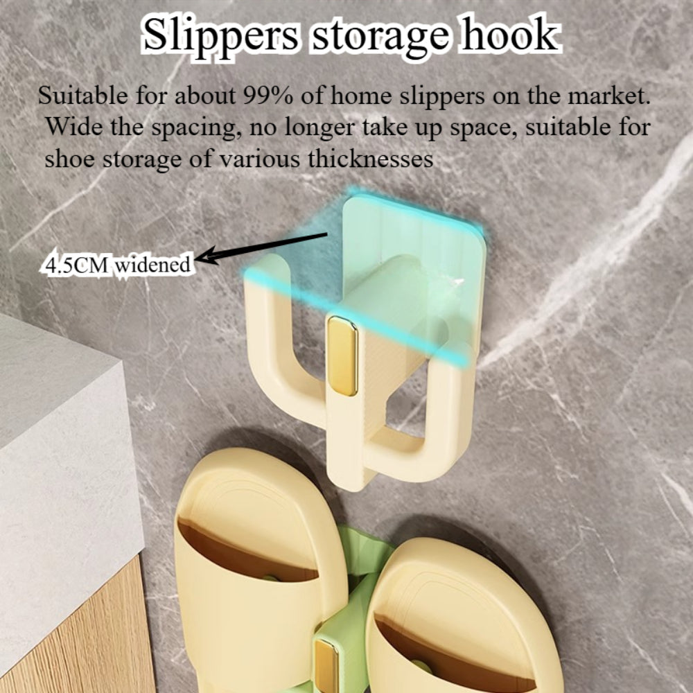 4-Pack No-Drill Shoe Rack - Sticky Mount Hanging Organizer for Doors/Walls
