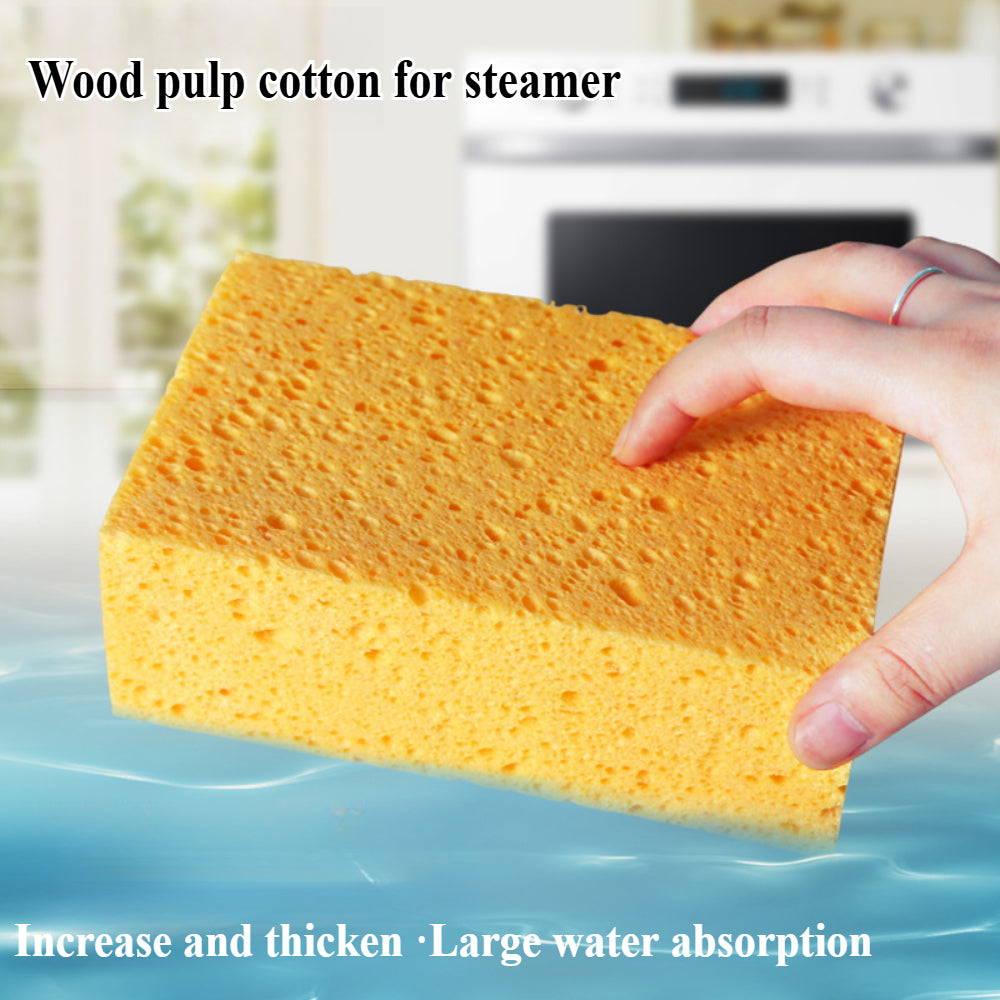 Eco-Friendly Kitchen Sponges 2-Pack - Thick Natural Scrub Sponges for Tough Cleaning on Dishes & Cookware