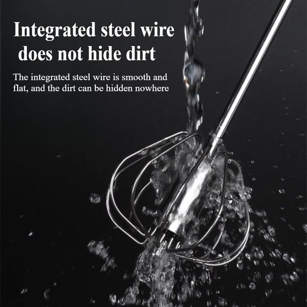 Stainless Steel Hand Push Rotary Whisk – Semi-Automatic Whisk for Mixing, Whipping, Beating, and Stirring, Dishwasher Safe
