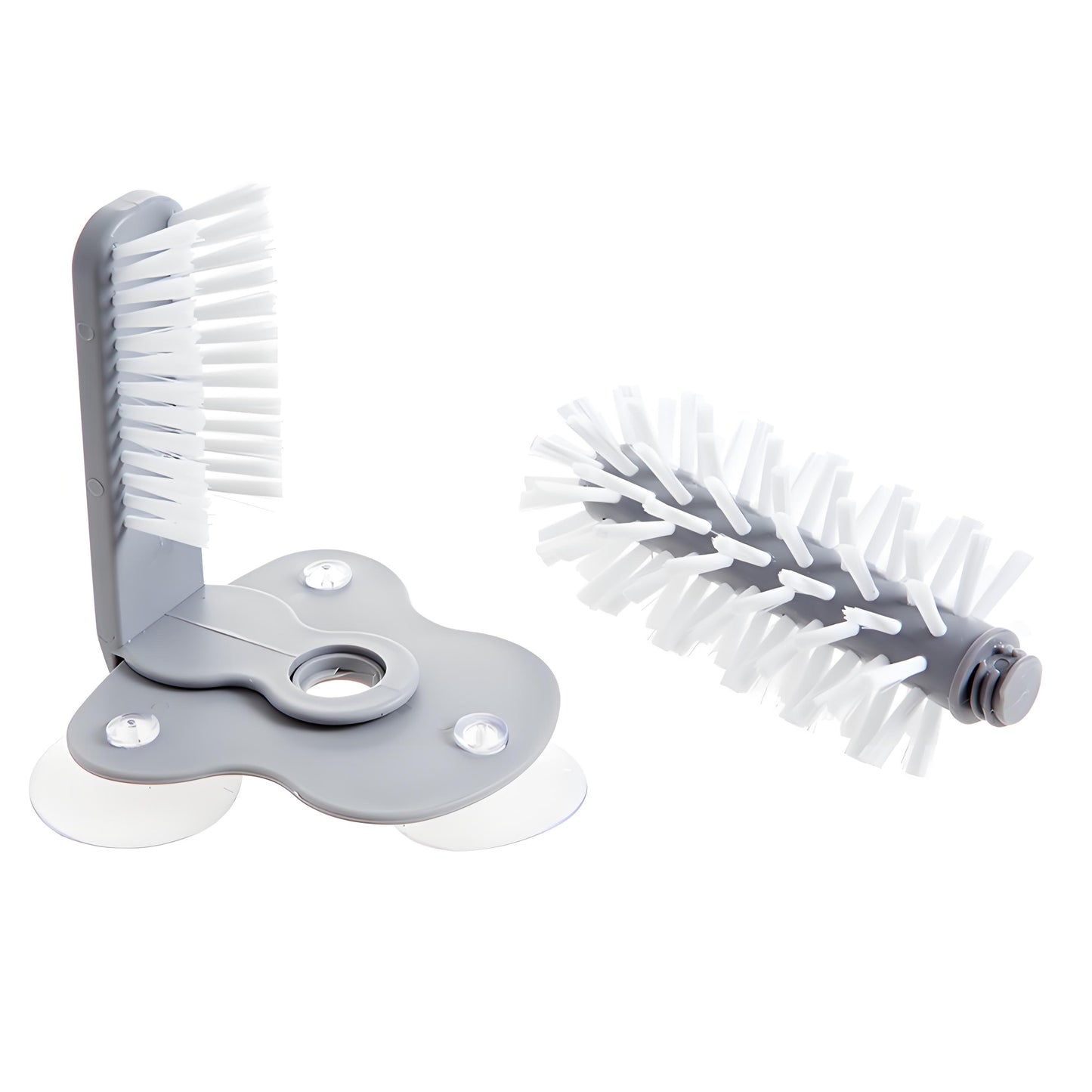 2-in-1 Suction Cup Scrubber Brush - Glass/Mug Cleaner for Bottles, Wine Glasses & Kitchenware with Ergonomic Handle