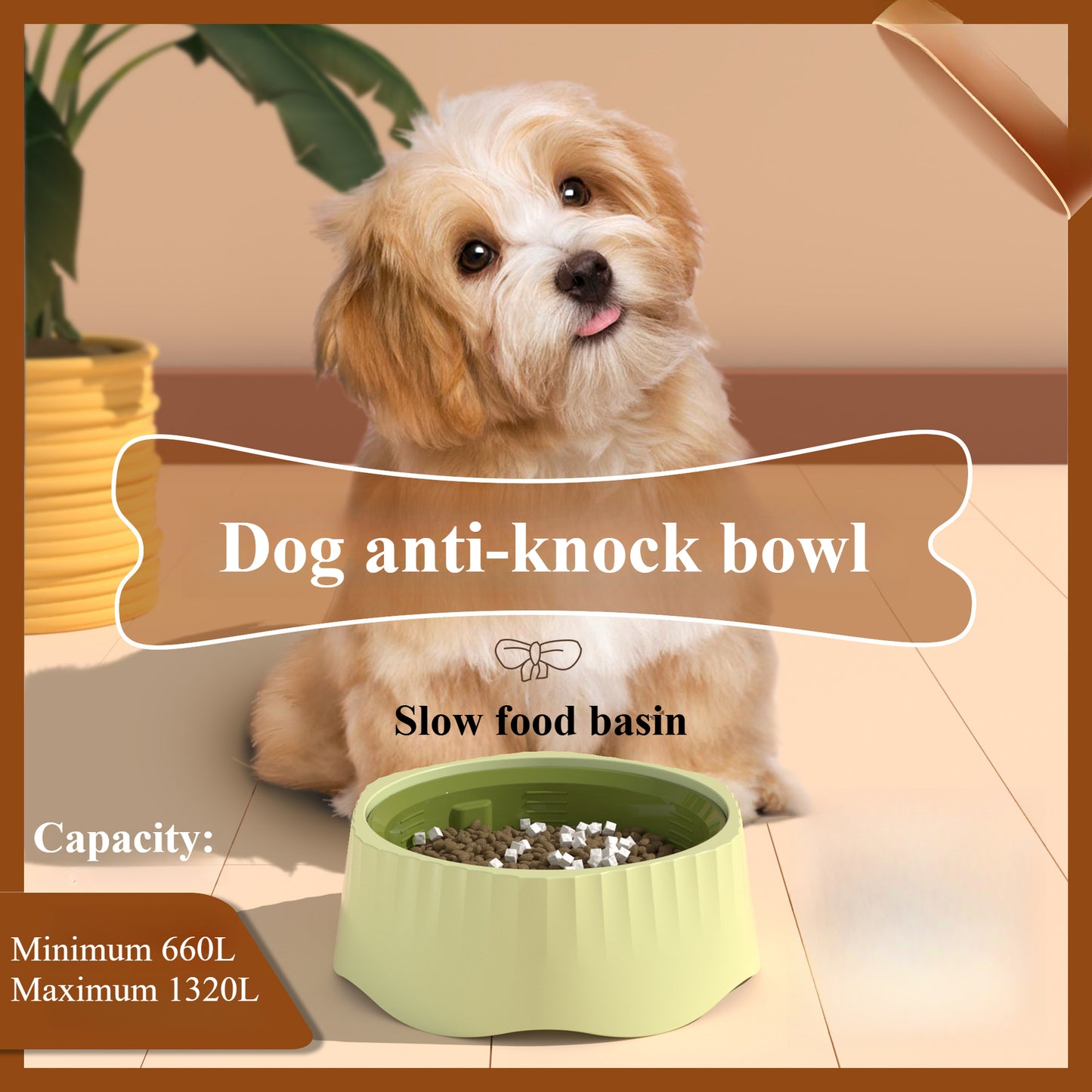 Slow Feeder Dog Bowl - Anti-Choke Maze Design for Small, Medium & Large Dogs - Improves Digestion & Prevents Bloat