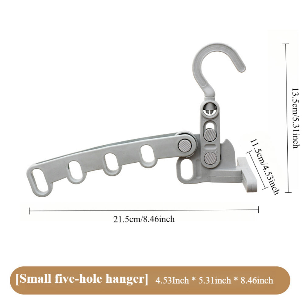 Portable Folding Clothes Drying Rack with Hook - Compact Travel Hanger for Laundry, RV, Cruise Ships etc.
