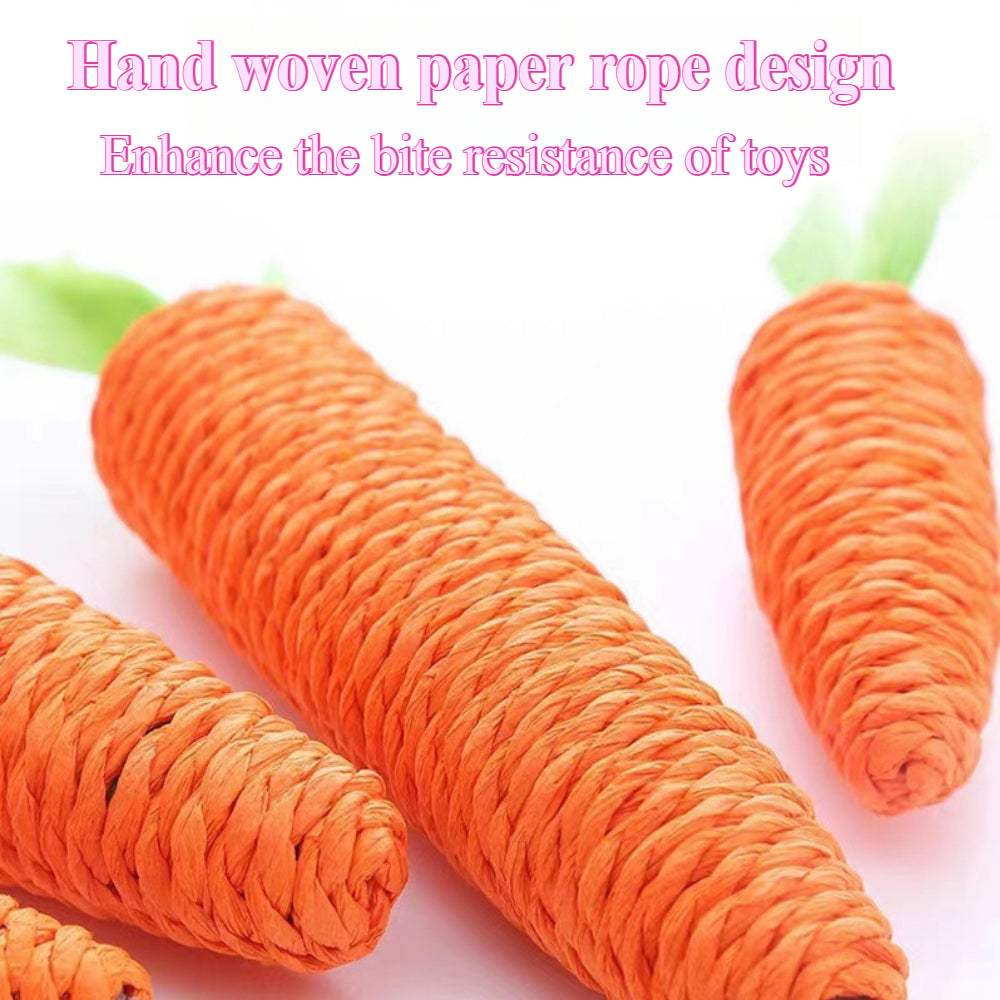 Orange Sisal Carrot Cat Toy - Dental Chew & Interactive Teether for Kittens