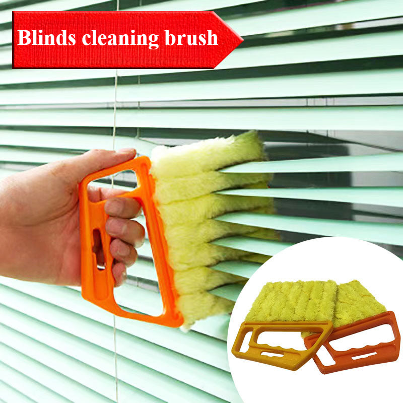 7-Finger Blind Cleaner Duster Tool - Handheld Mini Brush for Window Blinds, Air Conditioner Vents, Fans, and Car Vents (3pcs)