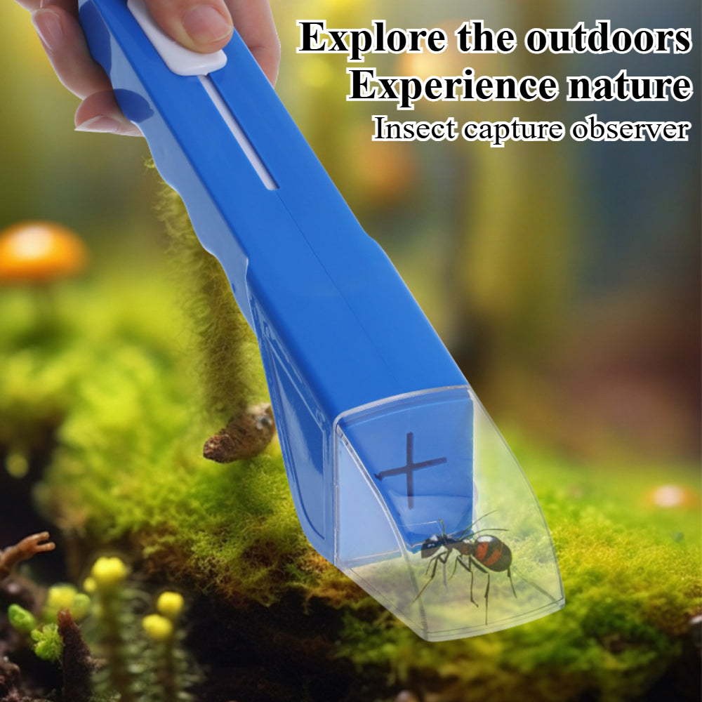 Bug Catcher Kit for Kids – Quick-Release Humane Insect Observer with Clear View Window & Contactless Catching Tool