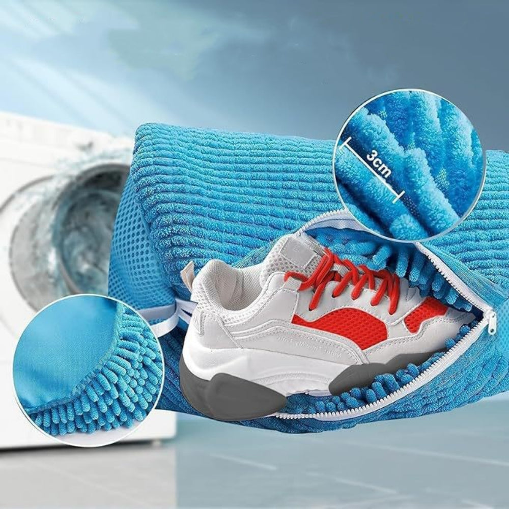 Reusable Shoe Washing Machine Bags (2-Pack) – 360° Deep Clean for Sneakers – Washer & Dryer Safe Laundry Bags