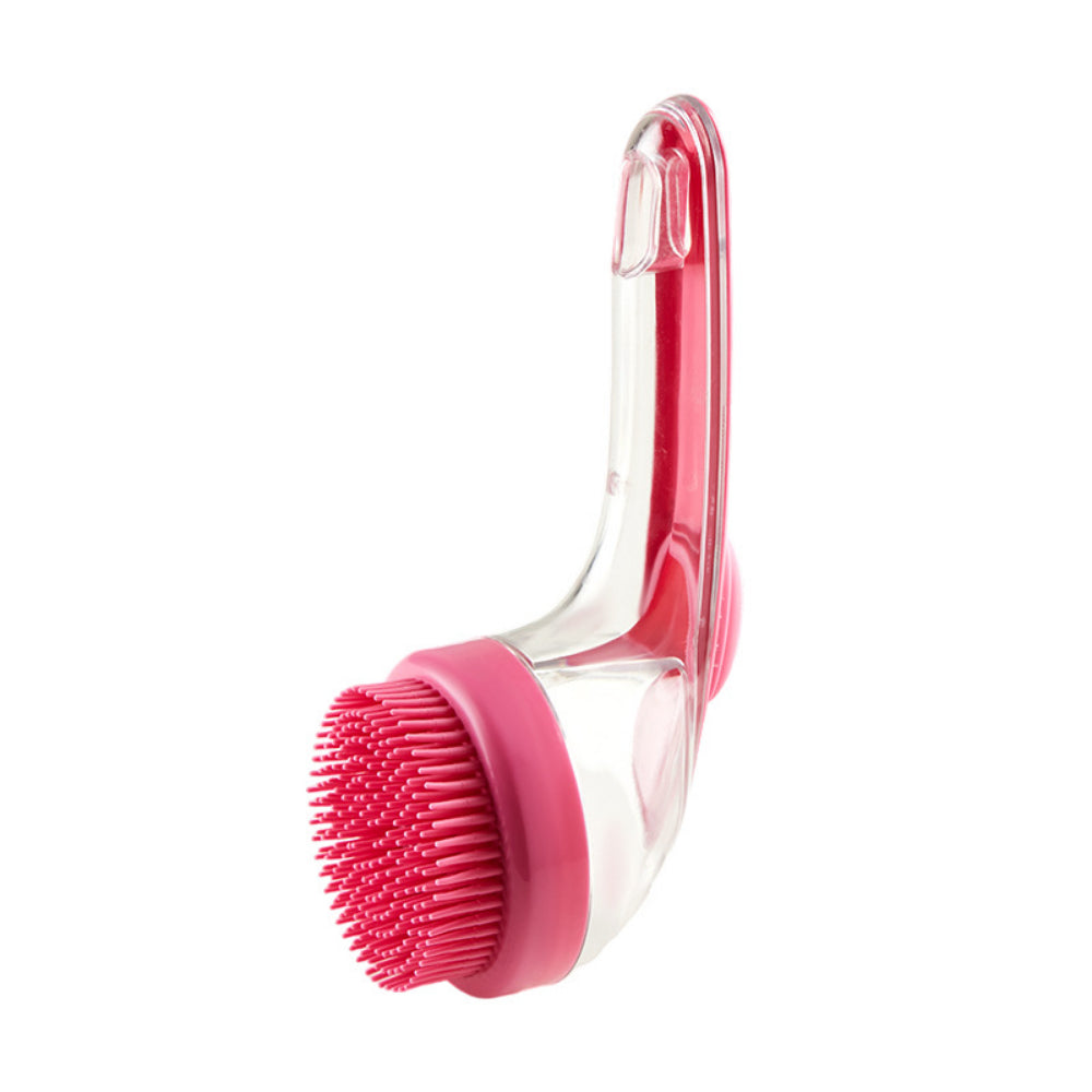 2-in-1 Pet Bath Brush with Shampoo Dispenser - Gentle Massage Scrubber for Dogs & Cats (Long/Short Hair)