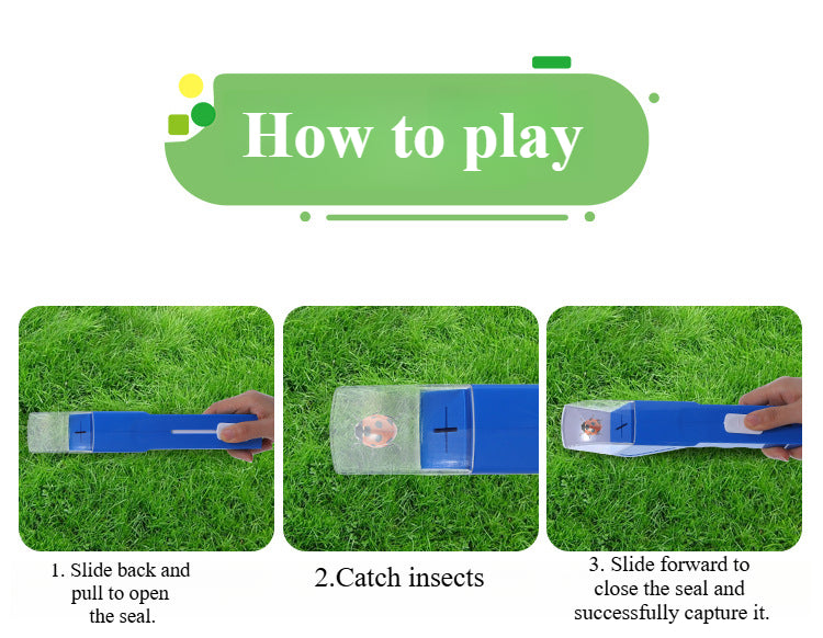 Bug Catcher Kit for Kids – Quick-Release Humane Insect Observer with Clear View Window & Contactless Catching Tool