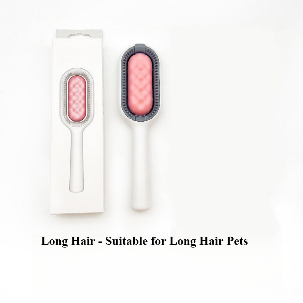 Magic Self-Cleaning Pet Brush - Shedding & Massage Tool for Cats & Dogs
