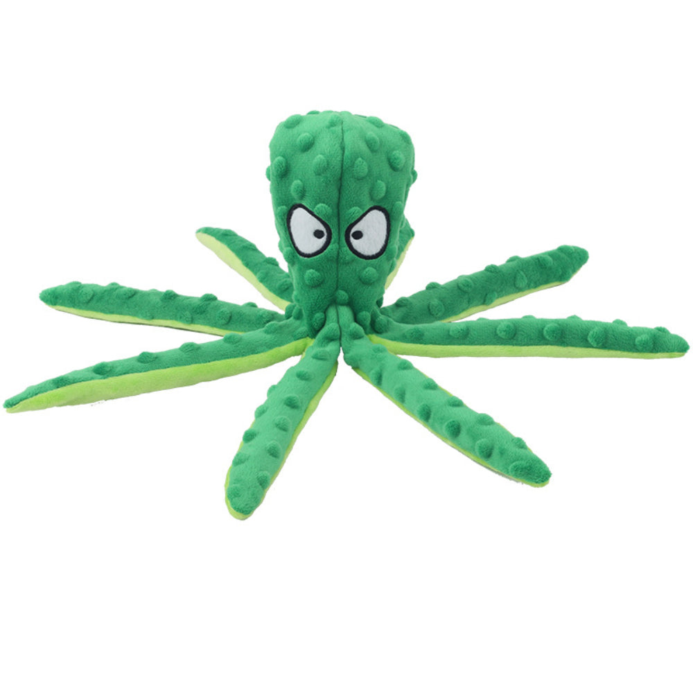 Octopus Squeaky Dog Toys 2-Pack – No-Stuffing Crinkle Chew Toys for Puppies & Dogs