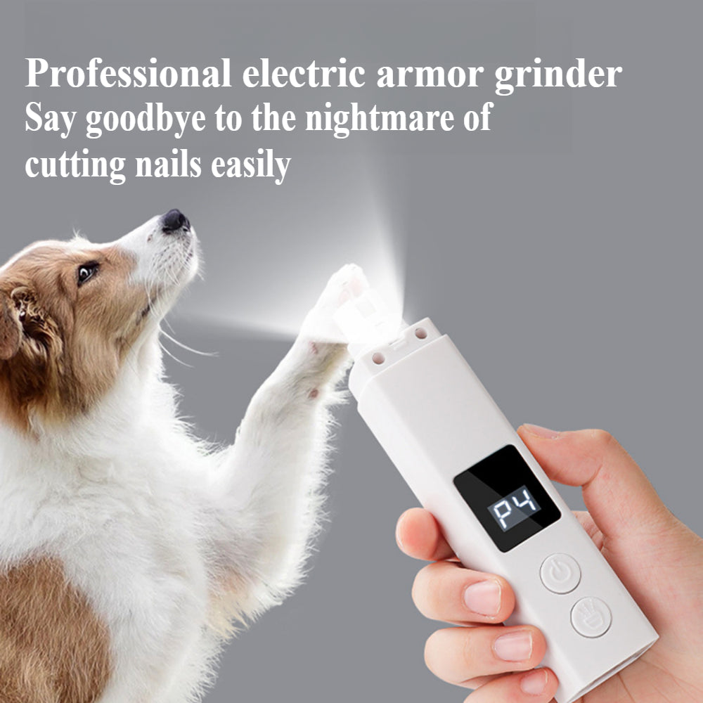 Electric Pet Nail Grinder – 4-Speed, Low Noise & Safe for Dogs & Cats of All Sizes