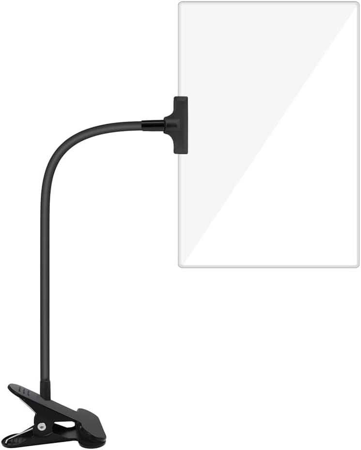 5X Magnifying Glass with Adjustable Gooseneck & Stand – Clip-On Design for Reading, Crafting, and Low Vision Seniors