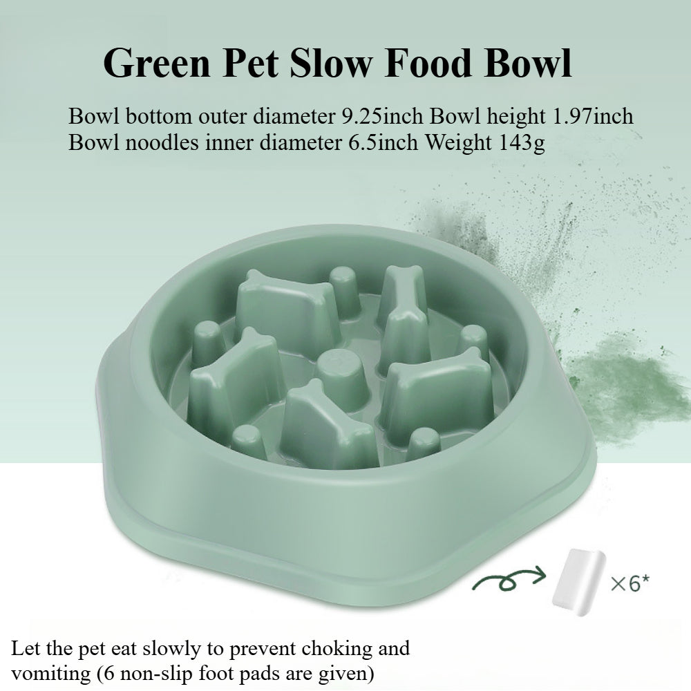 Dog Slow Feeder Bowl - Stops Fast Eating, Prevents Choking & Bloating (Non-Slip Design)