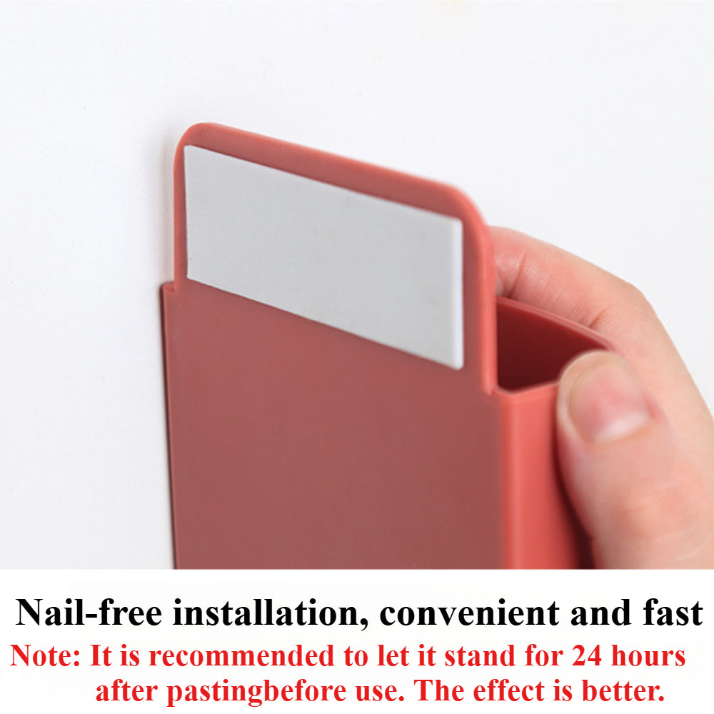 4-Pack Wall Mount Remote & Phone Holder - Space Saving Organizer for Home, Office, School
