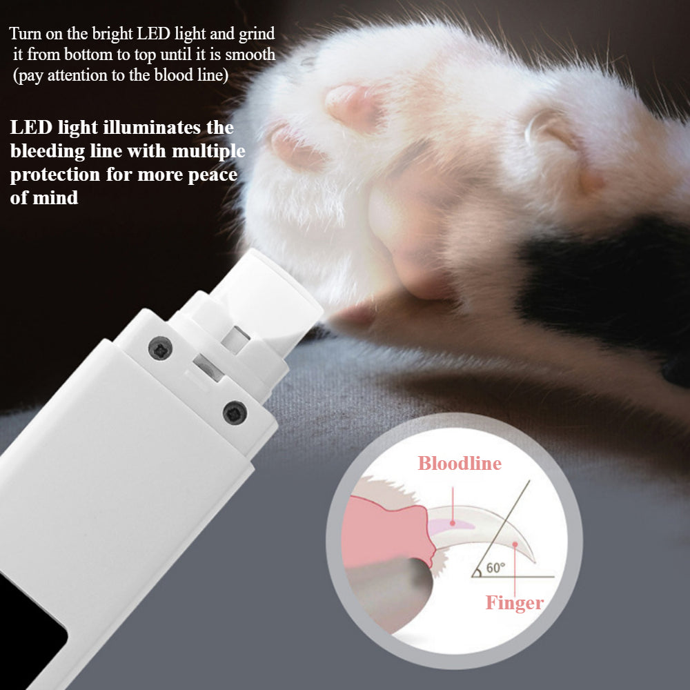 Electric Pet Nail Grinder – 4-Speed, Low Noise & Safe for Dogs & Cats of All Sizes