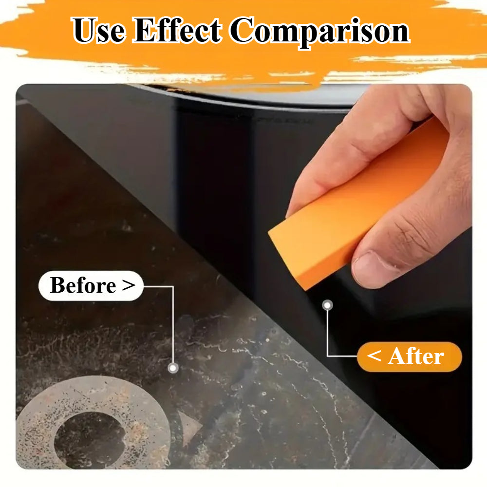 Magic Stainless Steel Scratch Eraser - 4 Piece Cleaning Kit for Removing Rust, Water Marks & Scratches from Kitchenware