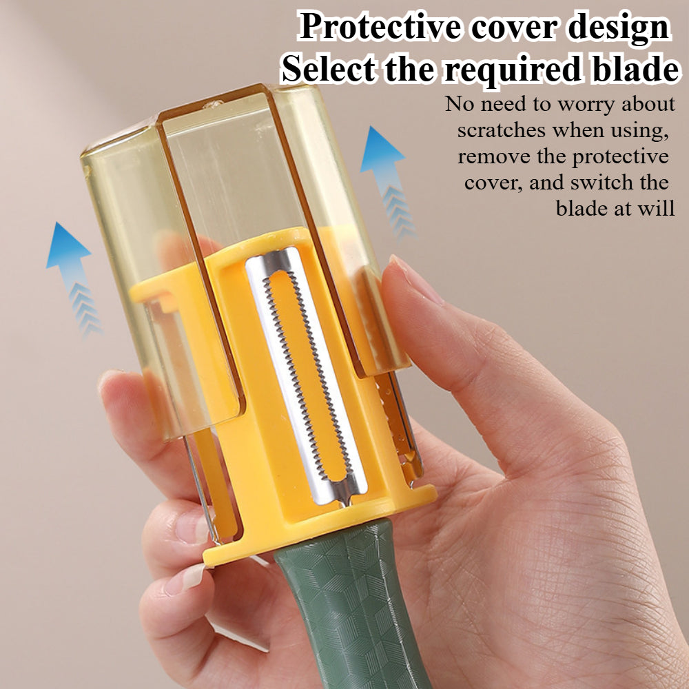 Premium 3-in-1 - Ultra Sharp Stainless Steel Vegetable Peeler with Non-Slip Grip (2 PCS)
