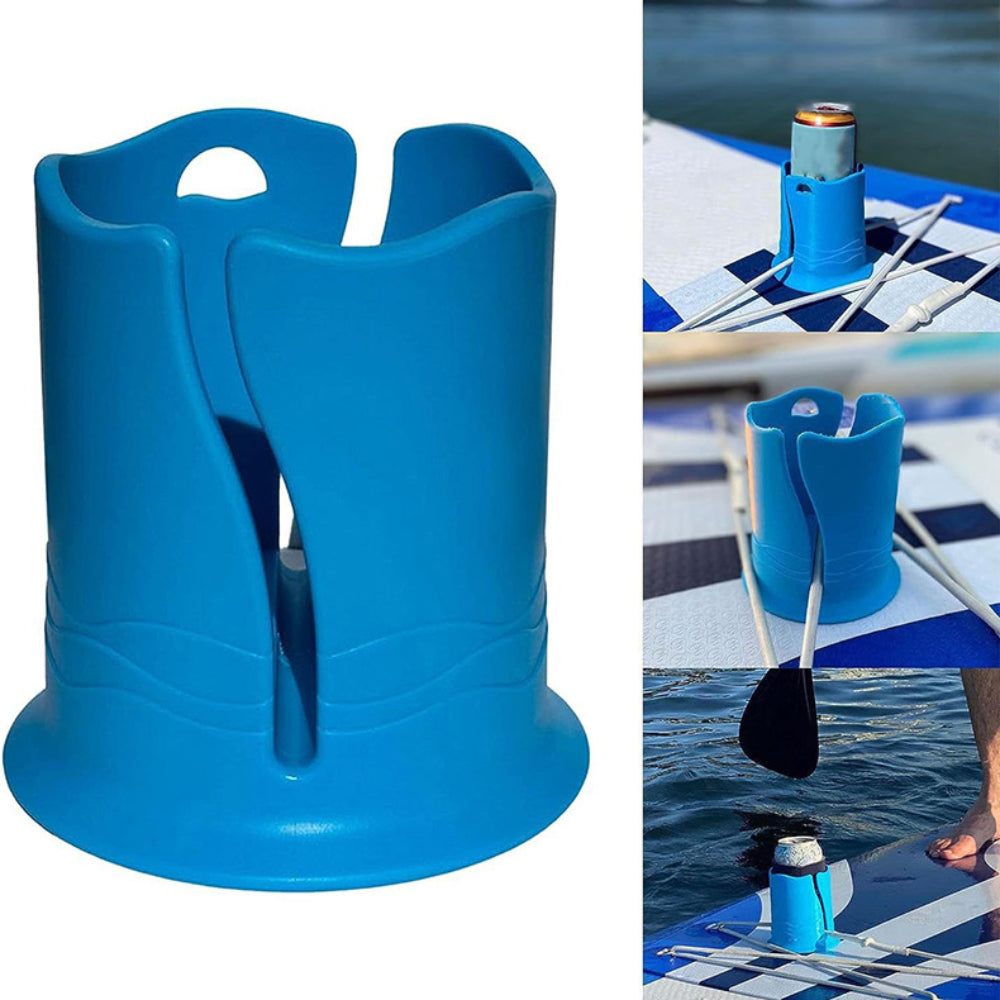 Universal Paddle Board Accessory - No-Spill Elastic Drink Holder for SUP, Kayak & Surfboard | Secures Coffee, Beer & Smartphones
