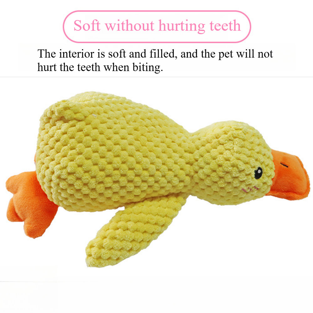 Quack-Quack Calming Duck Toy - Soft Squeaker Plush for Anxious Dogs & Aggressive Chewers