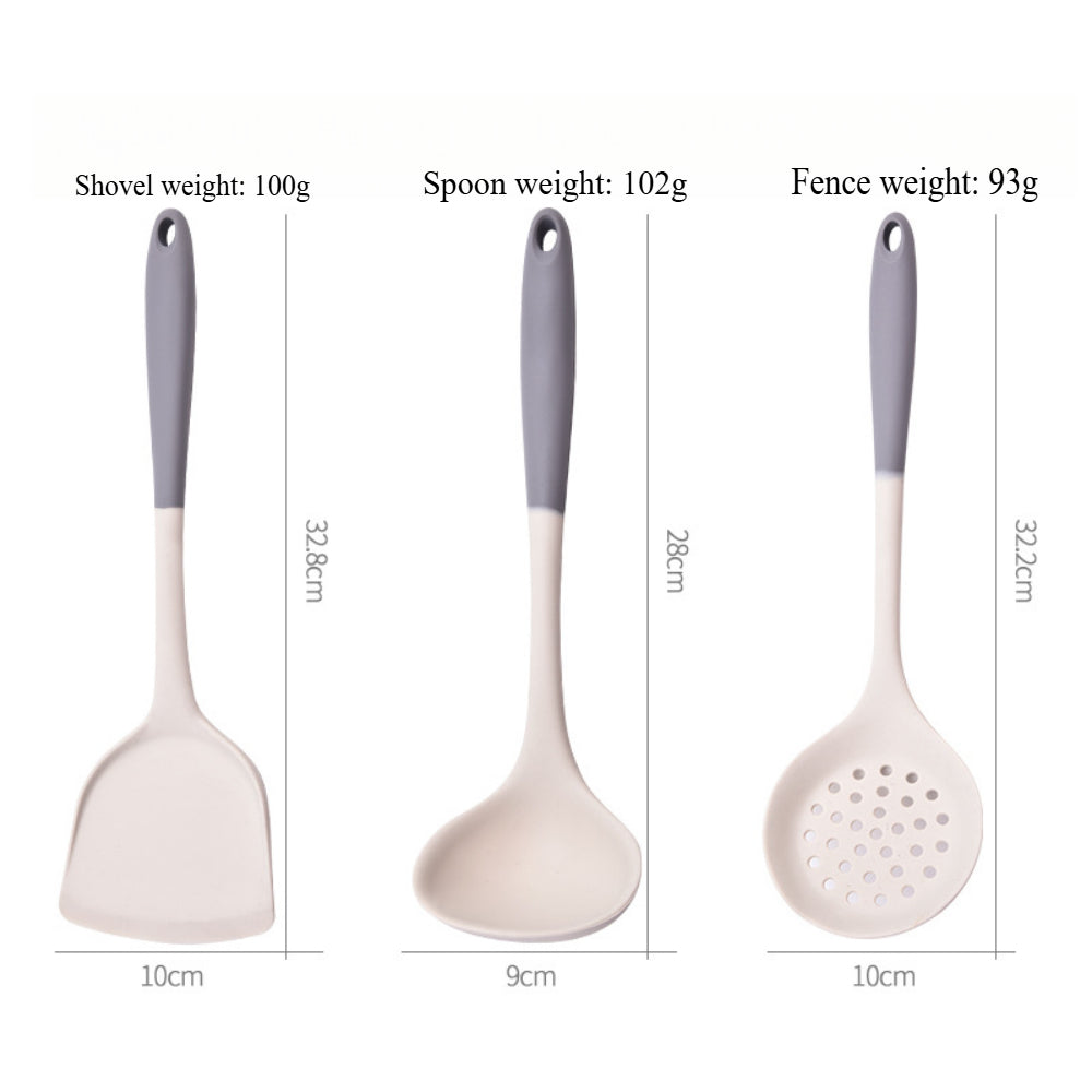 Multi-Purpose Silicone Kitchen Set – Spatula, Soup Spoon, and Skimmer for Cooking, Serving, and Baking