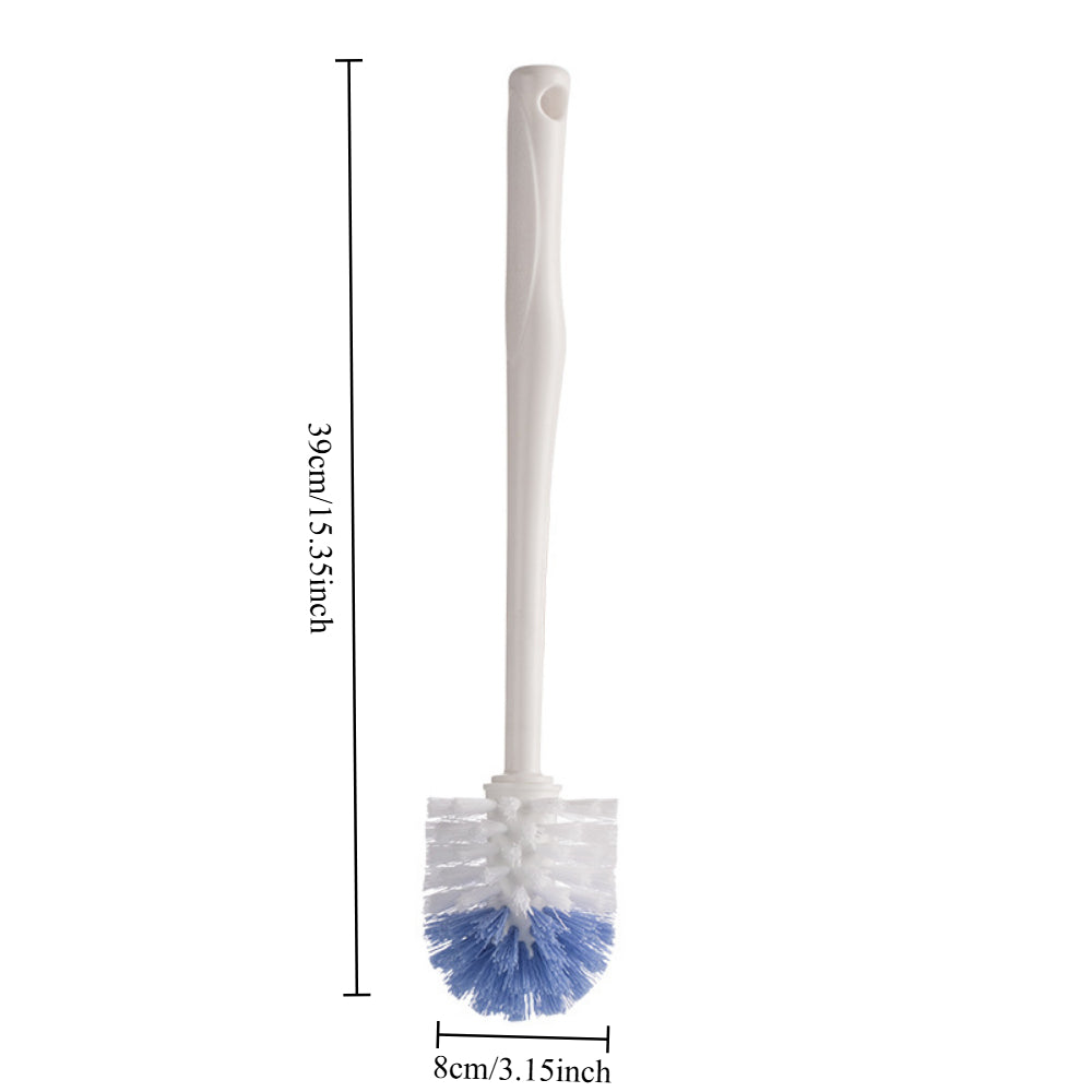 Long Handle Toilet Brush Set – Soft Bristle Bathroom Cleaning Brush with Holder