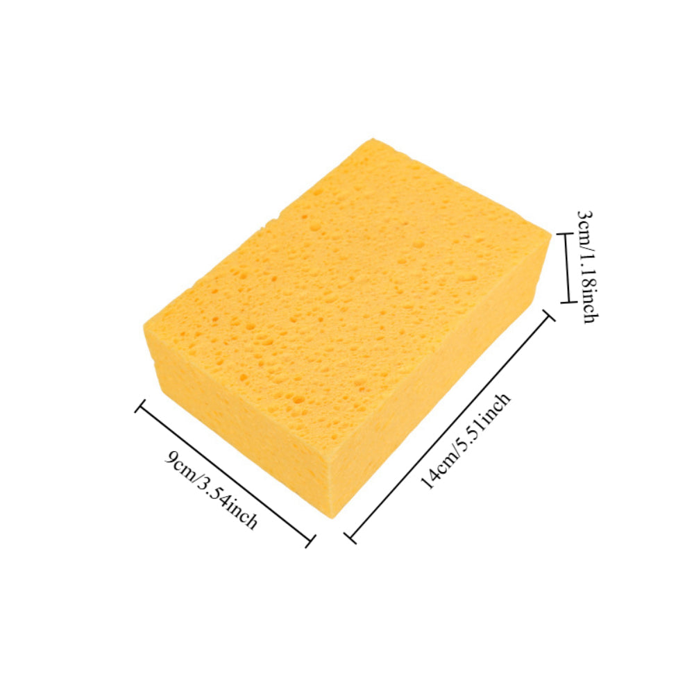 Eco-Friendly Kitchen Sponges 2-Pack - Thick Natural Scrub Sponges for Tough Cleaning on Dishes & Cookware