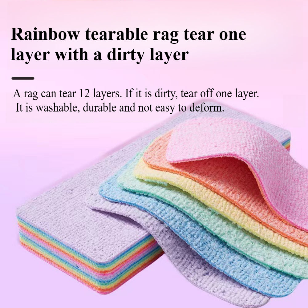 2-Pack 12-Layer PVA Sponge Set - Ultra Absorbent Tearable Cleaning Pads for Kitchen & Household (Reusable & Separable)