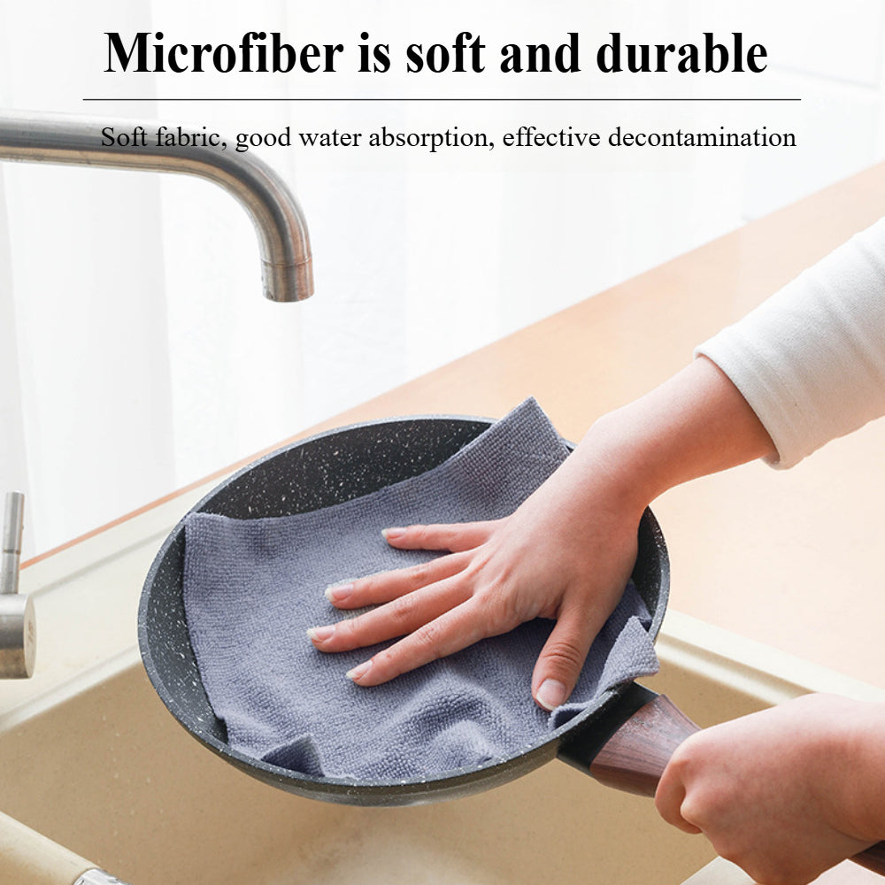 20-Pack Microfiber Towels on a Roll - Reusable, Super Absorbent & Easy-Tear Dish Cloths (9.8"x9.8")