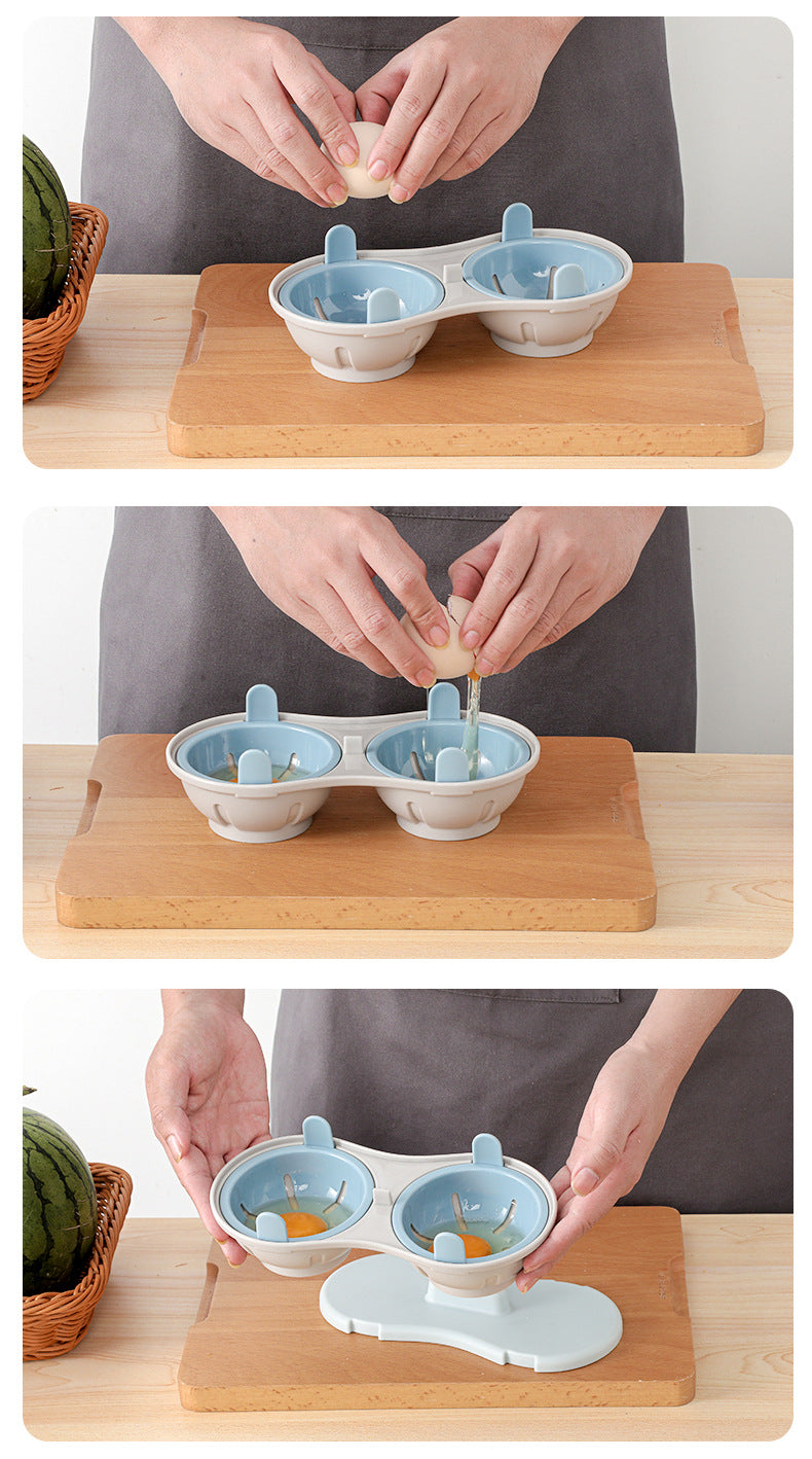 Microwavable Egg Poacher & Steamer – Dishwasher-Safe with Measure Cup | Easy Poached Egg Maker