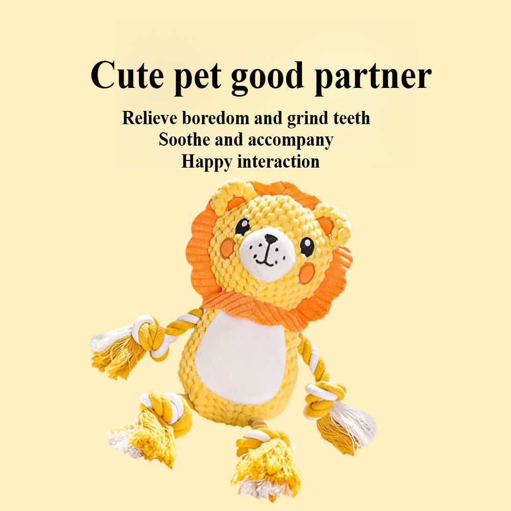 Durable Squeaky Dog Toys – Cute Plush & Rope Chew Toys for Small & Medium Dogs, Indoor/Outdoor Play, Perfect Pet Gift