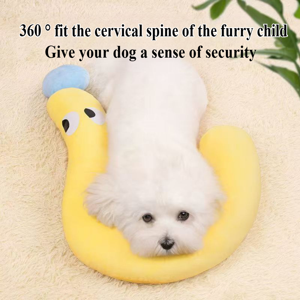 Question Mark Pet Pillow - Ultra Soft Neck Support & Calming Cuddler for Cats & Small Dogs