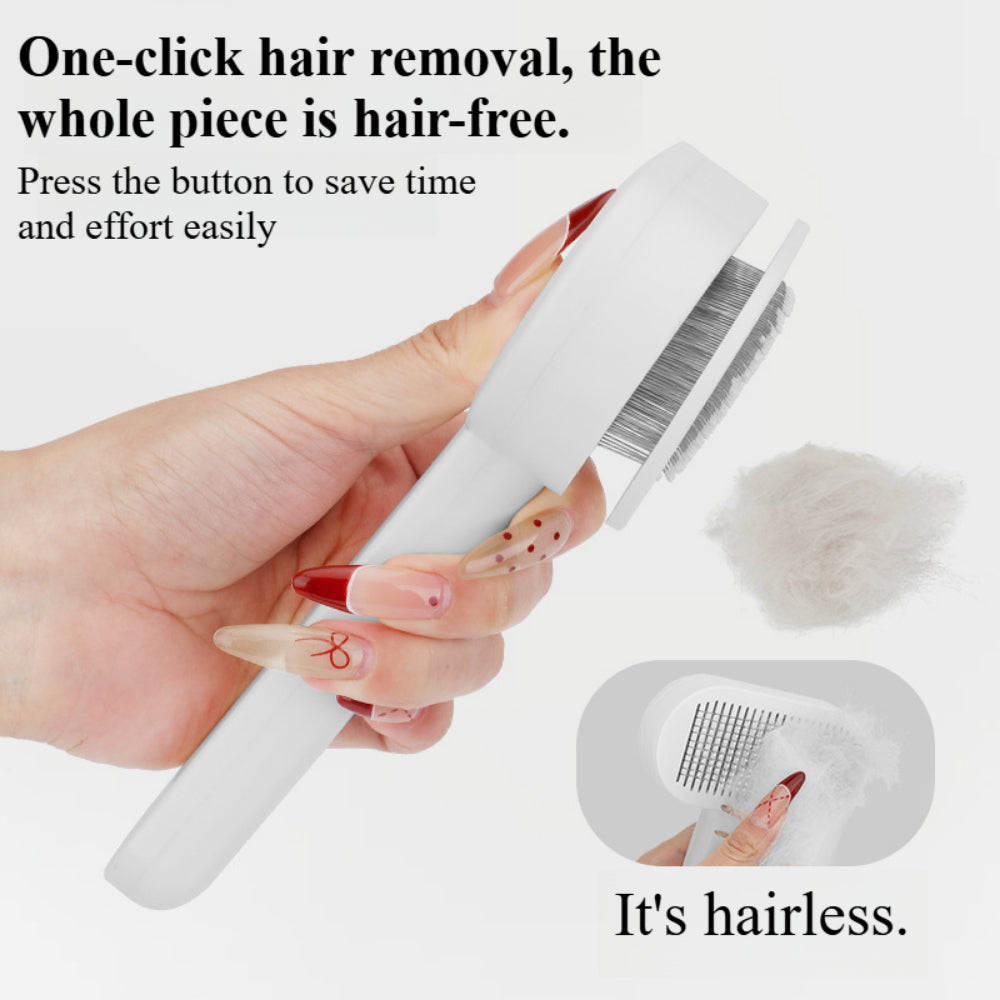 Magic Self-Cleaning Pet Brush - Shedding & Massage Tool for Cats & Dogs