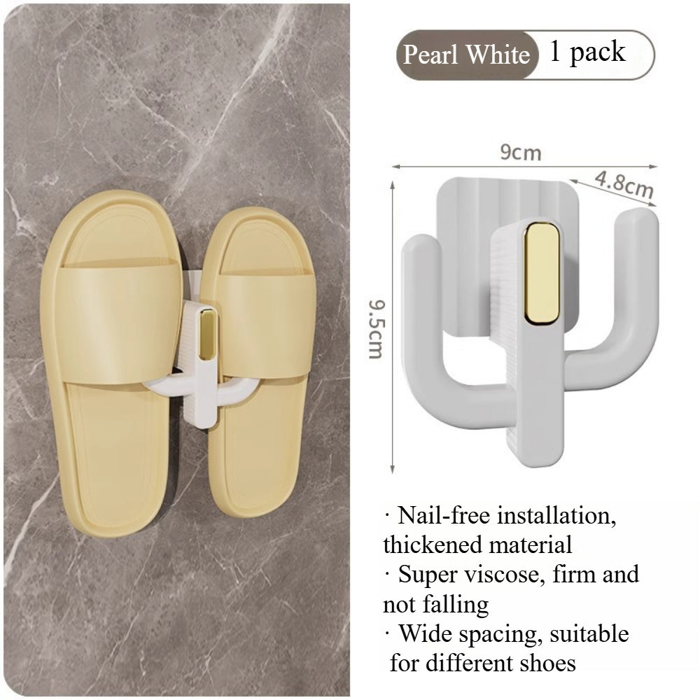 4-Pack No-Drill Shoe Rack - Sticky Mount Hanging Organizer for Doors/Walls