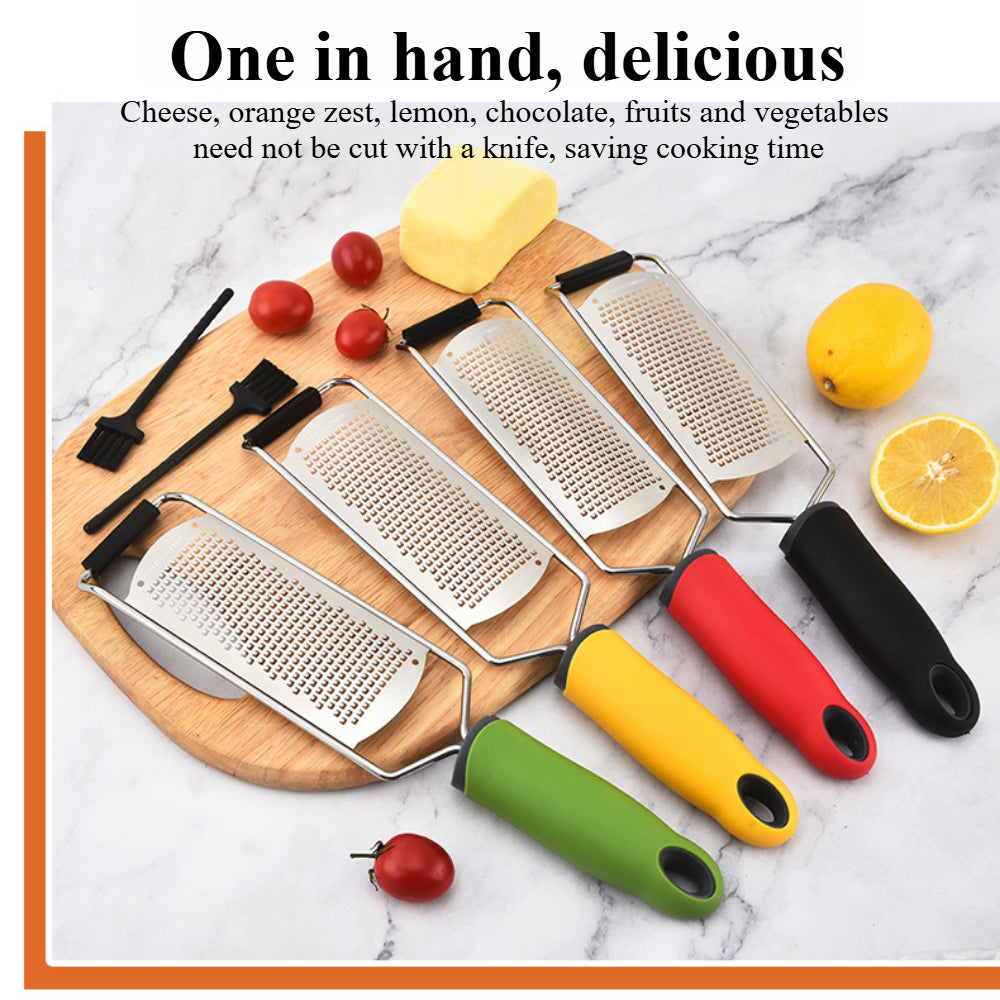 Stainless Steel 304 Cheese & Lemon Zester - Wide Blade Grater for Kitchen
