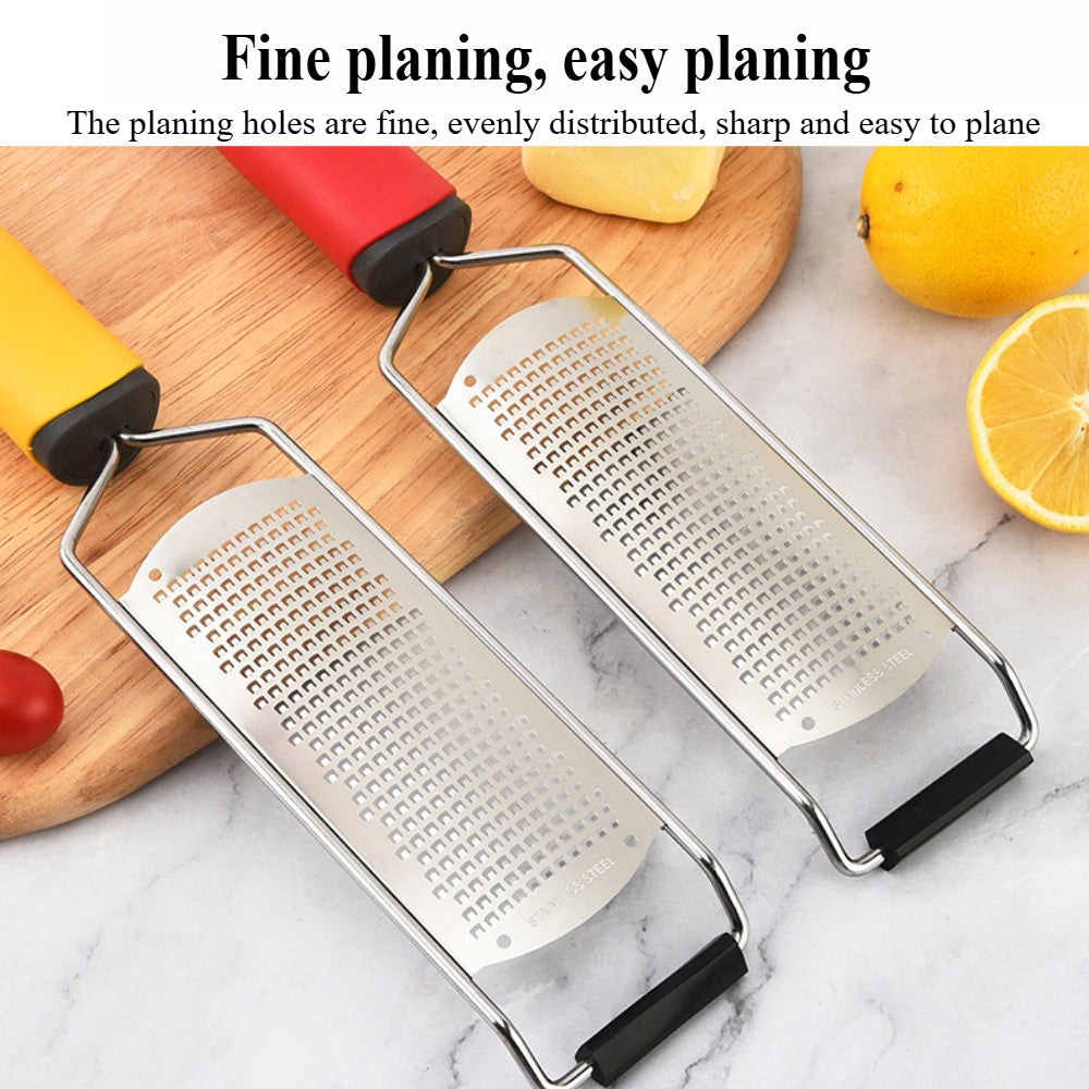 Stainless Steel 304 Cheese & Lemon Zester - Wide Blade Grater for Kitchen