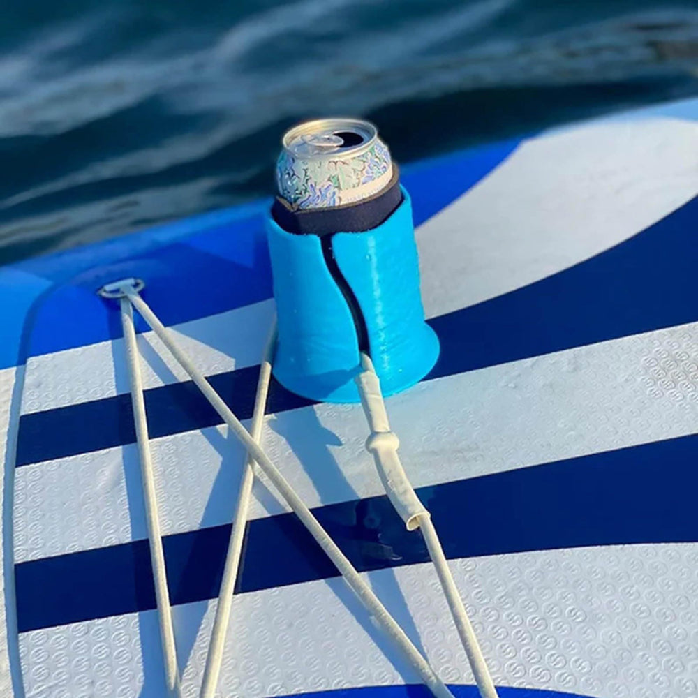 Universal Paddle Board Accessory - No-Spill Elastic Drink Holder for SUP, Kayak & Surfboard | Secures Coffee, Beer & Smartphones
