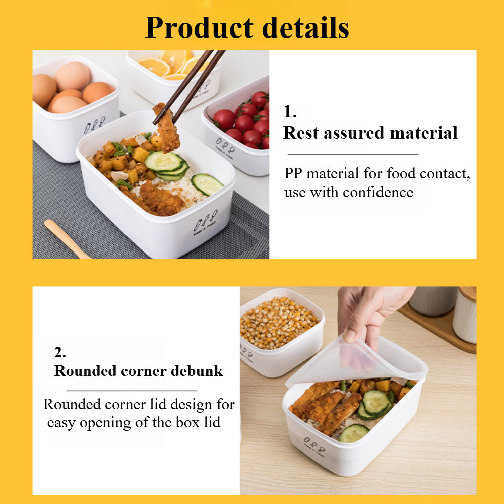 Space-Saving Fridge Containers - Interlocking Food Storage Bins with Lids (Multiple Sizes)