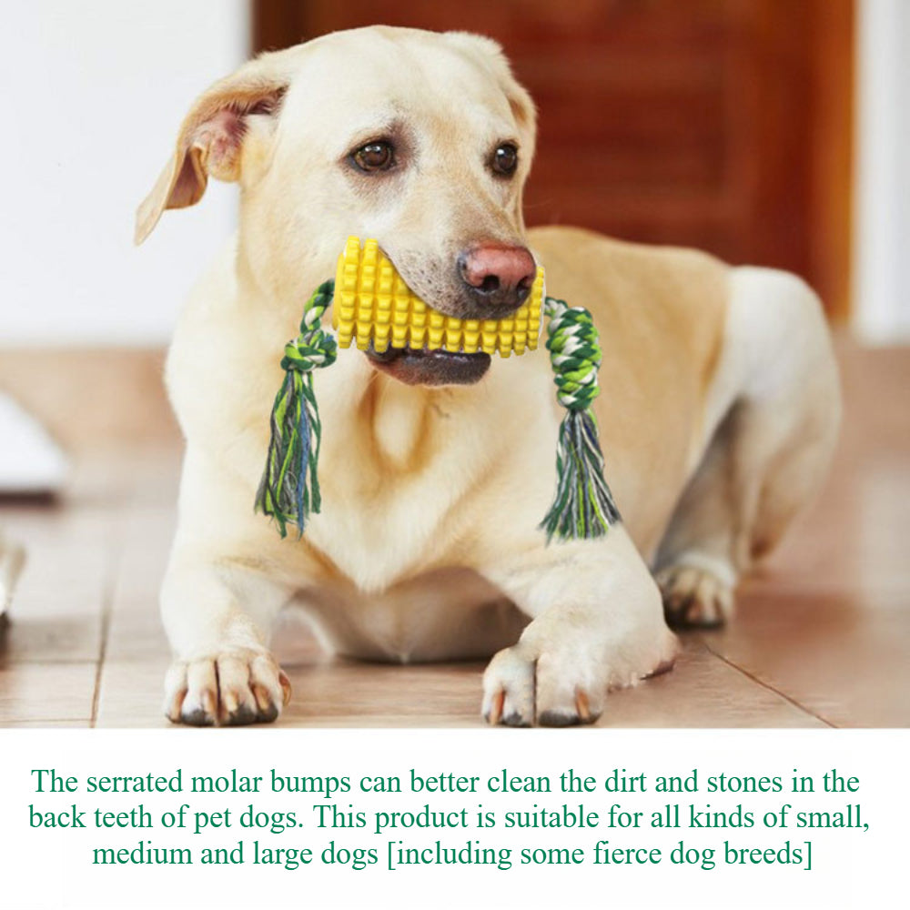 Tough Corn Dog Chew Toys - Durable Rubber Squeaky Toys for Aggressive Chewers